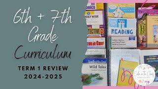 6TH AND 7TH GRADE HOMESCHOOL CURRICULUM UPDATE | Term 1 Review | Independent Work, History, Science