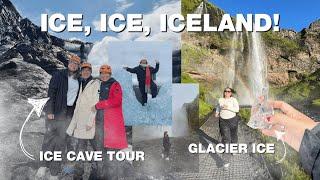 ICE, ICE, ICELAND! katla ice cave tour, jokularson glacial lagoon + my fav waterfall!