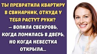  Ты превратила квартиру в свинарник, откуда у тебя растут руки? – вопила свекровь, когда ломилась..