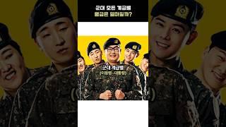 군대 계급별 월급은? (병사+간부)