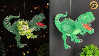 How To Make Paper Cut Lantern Dinosaurs