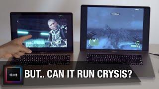 Can it Run CRYSIS? | Apple M1 Windows Emulation - MacBook Air vs 16" Pro