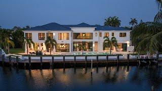 Luxury Waterfront Mansion Tour ️ | Florida Dream Home with Yacht Dock & Saltwater Pool ️ $10.95M
