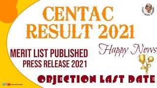 Centac merit list released 2021 | centac admission 2021 2022 puducherry | centac last date