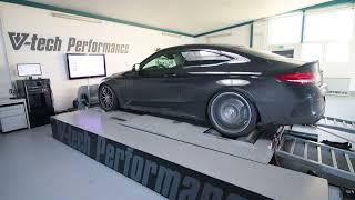 Vtech-Performance Leistungsmessung Mercedes Benz C63 AMG 565PS - 855Nm Leistungsprüfstand V-tech