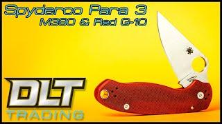 DLT Trading | Exclusive Spyderco Para 3 - M390 & Red G-10