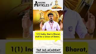 ARTICLE-1 | AMAZING ARTICLES SERIES | KAVIYARASAN SIR | TAF IAS ACADEMY