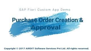 SAP Procurement Fiori App: Purchase Order(PO) creation and Approval