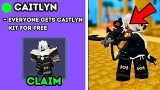 The CAITLYN KIT is NOW FREE! (Roblox Bedwars)