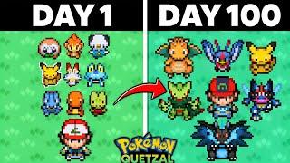 I Spent 100 Days as ASH in Pokemon Quetzal (Best Pokemon Rom Hacks)