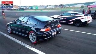 650HP Honda CRX Turbo AWD - Drag Racing!