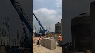#hsesafety first#pipe erection#by 70 ton crane#UG pipe#monsoon season#40" dia pipe #pipe weight 6 t#