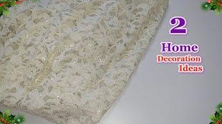 2 Low Budget Home decoration ideas from Old Lace | DIY Best Out Of Waste craft idea