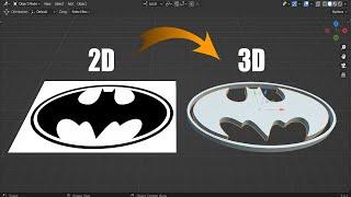 Blender Tutorial - Turn Any 2D Image to 3D Model - Quick & Easy