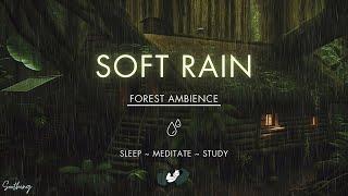 Soft Rain On Forest Cabin | NO ADS | Soothing Rain Sounds For Sleeping, RDR2