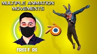 How To Do Multiple Animation Movements In One Character | Free Fire 3D Animation In Blender Tutorial