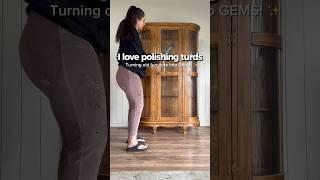 I love polishing turds  #furnituremakeover #furnitureflip #cabinet