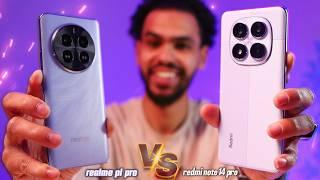 اقوي مقارنة بين موبايلات من شاومي وريلمي realme p1 pro vs redmi note 14 pro