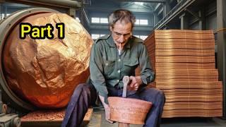 Handmade copper pot : The amazing process of making a handmade copper pot/Coppersmithing ️