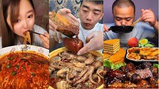 Chinese people eating - Street food - "eat all the roast pork, shrimp, squid and seafood" #20