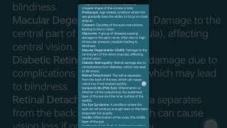 all common definitions in eye disease and disorder#msn#eye#nursing #shorts