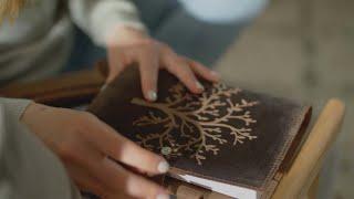 Refillable Leather Journal – Embossed Tree of Life Notebook Lined – Moonster Handmade Leather