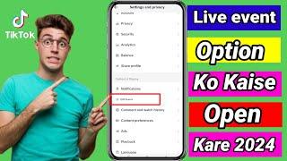 no registered live evente tiktok || how to open live event option in 2024 || tiktok live events