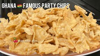 How To Perfectly Make & Fry The Famous Ghana Party Chips for 20 People | Ghana party chips Recipe