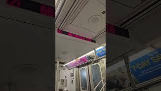 Interior announcement on a R142 2 Train for 66th Street Lincoln Center