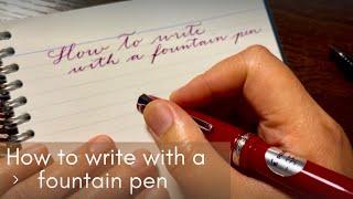 How to write with a fountain pen: Proper Hand positioning #pilot Falcon