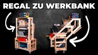 Endlich mehr Platz! Werkbank und Regal in einem