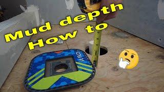 Drain  height shower pan. Bonding flange