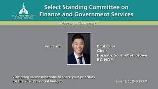 BC Legislature Live Stream - Courtney