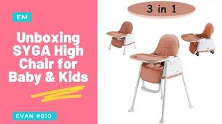 SYGA 3 in 1 Cushioned High Chair for Baby Kids | Unboxing Kids Chair |