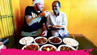 Spicy INDIAN FOOD at TODDY SHOP on the Road from Munnar to Kochi | Kerala, India