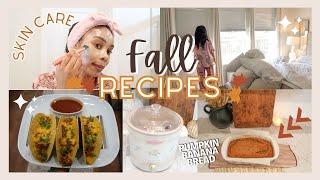 COOK WITH ME TWO YUMMY FALL RECIPES| FALL SKINCARE ROUTINE // LoveLexyNicole