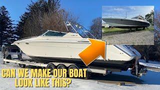 DO NOT TRY THIS AT HOME! Iowa Men Attempted To Paint Yacht On Their Own! 1992 Sea Ray 380 Sun Sport