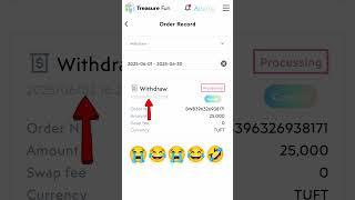 Treasure Nft TUFT Token Withdrawal #treasurenft #tuft