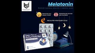 Black Mirror MELATONIN 10MG for HEALTHY NATURAL & RESTFUL SLEEP SUPPORT chewable tablets