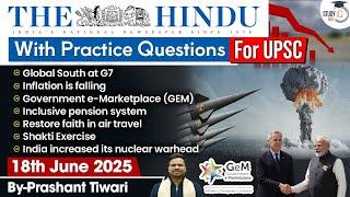 The Hindu Analysis | 18th June 2025 | The Hindu NewsPaper Today With Practice Questions