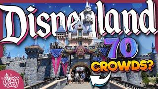 How CROWDED is Disneyland's 70th Anniversary? | Wait Times, Pathways & More