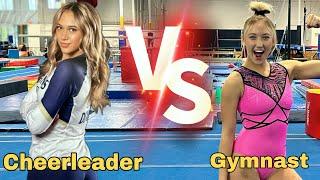 GYMNAST VS CHEERLEADER ABC CHALLENGE! Who is better?