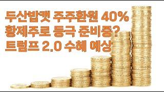 두산밥캣 주주환원 40% 황제주로 등극 준비중!  트럼프 2.0 수혜 예상!