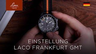 Laco Fliegeruhr Frankfurt GMT | Einstellung der Zeitzonen (Deutsche Version)