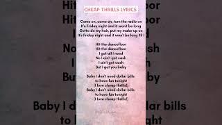 Cheap Thrills - Sia lyrics #music #singer #song #lyrics  #musiclyrics #lyricvideo #cheapthrills