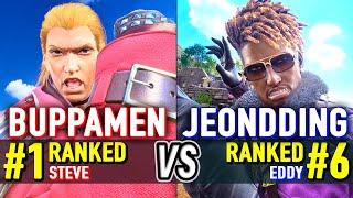 T8  BUPPAMEN (#1 Ranked Steve) vs JEONDDING (#6 Ranked Eddy)  Tekken 8 High Level Gameplay