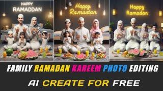 How To Create Ai Ramadan Family Photo Editing | Ramzan photo  | Ai bing image creator tutorial