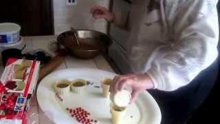 Chocolate pudding filled ice cream cones quick and easy