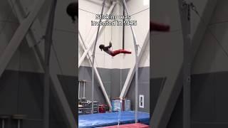 It was tough for gymnasts back then  #tumbling #gymnastics #olympicsport #stick #flip #sports