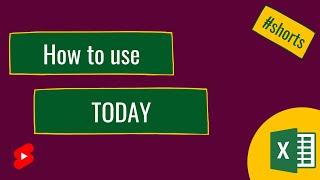 How to use TODAY in Excel